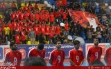 خداحافظی بازیکنان و هواداران گیتی پسند با سعید احمد عباسی
