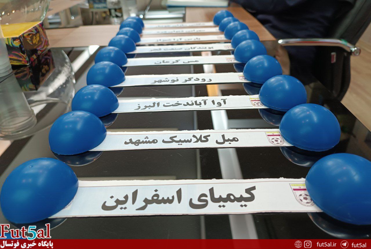 قرعه کشی لیگ برتر فوتسال بانوان برگزار شد+برنامه هفته اول قرعه کشی لیگ برتر فوتسال بانوان برگزار شد+برنامه هفته اول