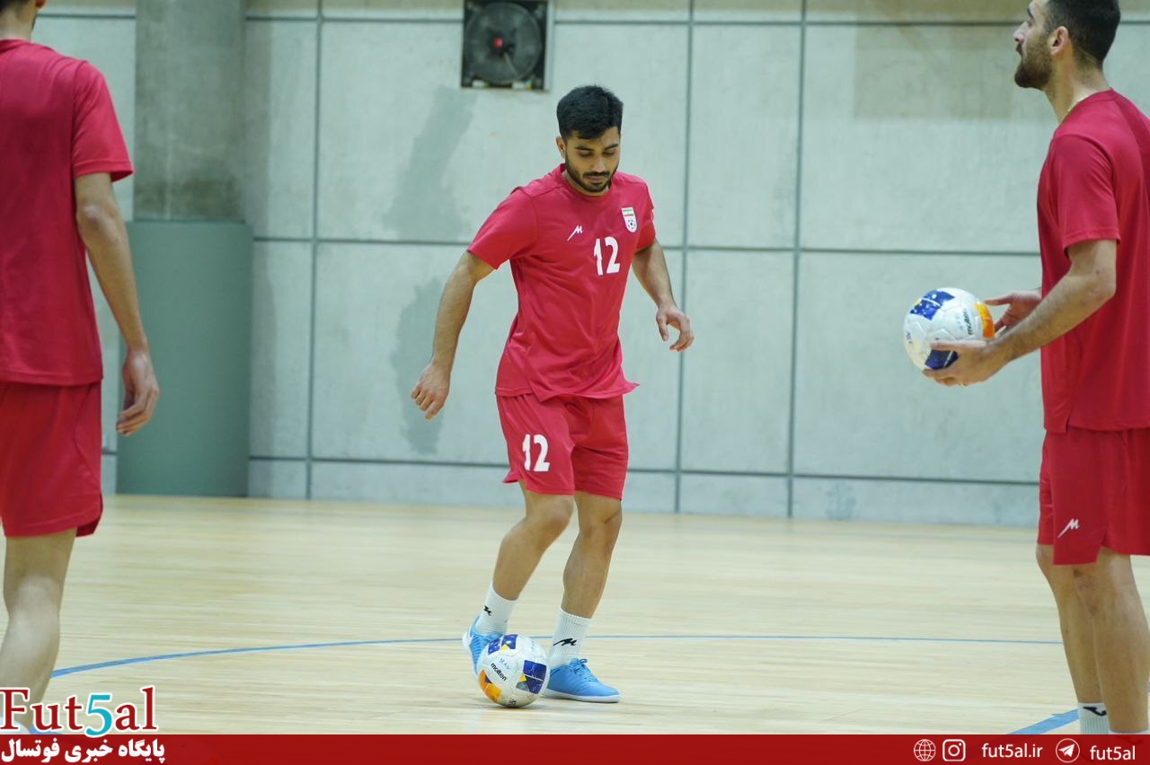 تمرین تیم ملی فوتسال پیش از رویارویی با کویت