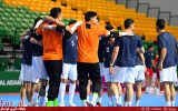 اختصاصی Fut5al/ تصاویری از گرم کردن تیم ملی فوتسال پیش از بازی با قرقیزستان