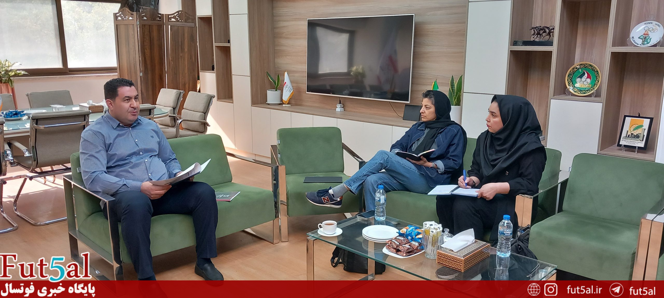 دیدار سرمربی و مدیر تیم‌ملی فوتسال بانوان با رئیس کاروان کشورهای همبستگی اسلامی