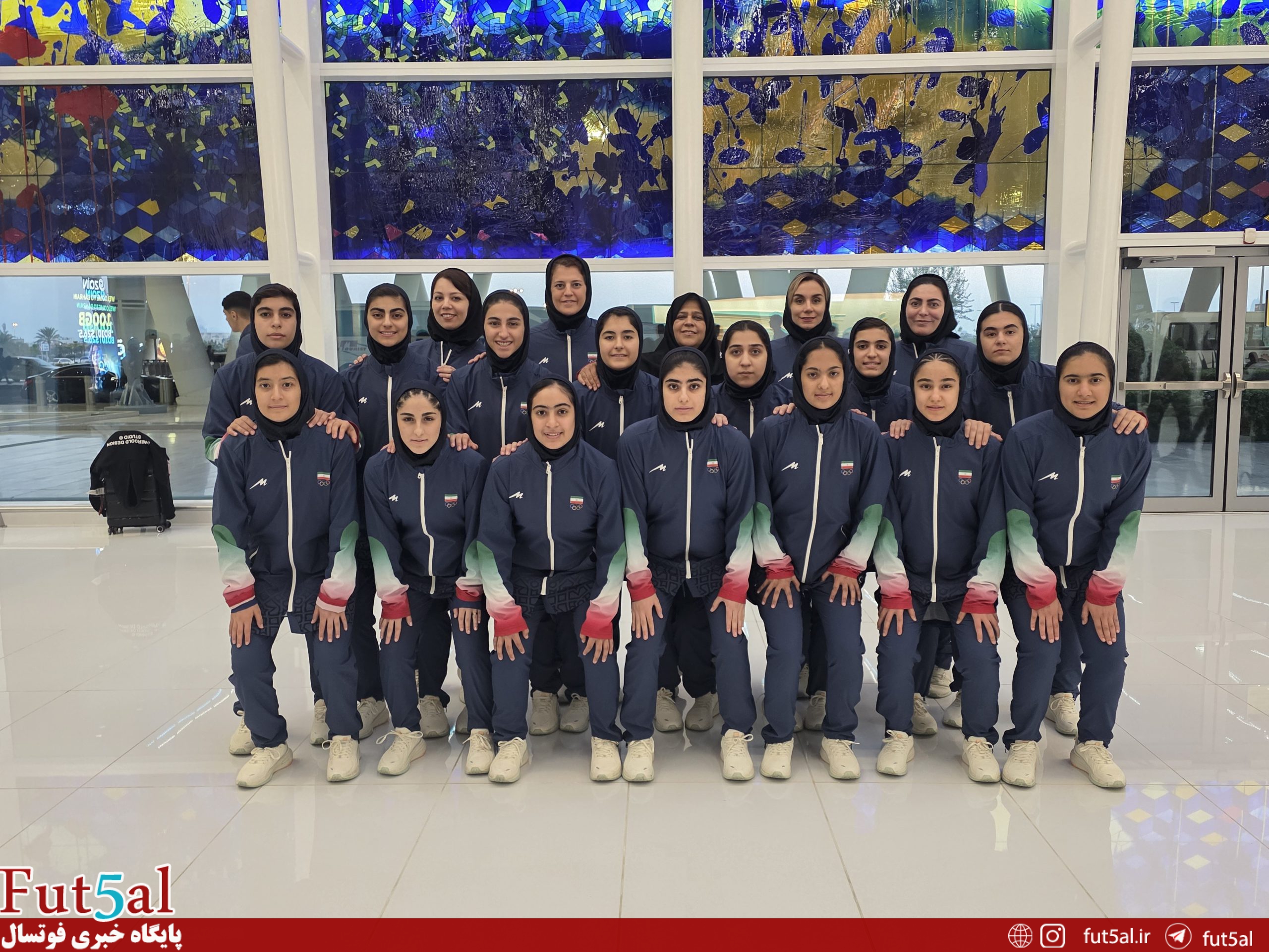 کاروان تیم ملی فوتسال دختران وارد منامه شد